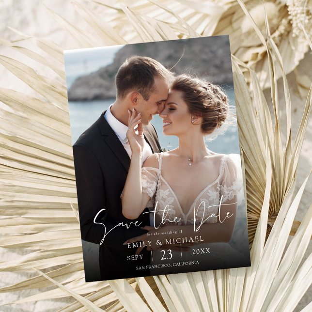 Simple Modern Elegant Photo Wedding Save The Date (Creator Uploaded)