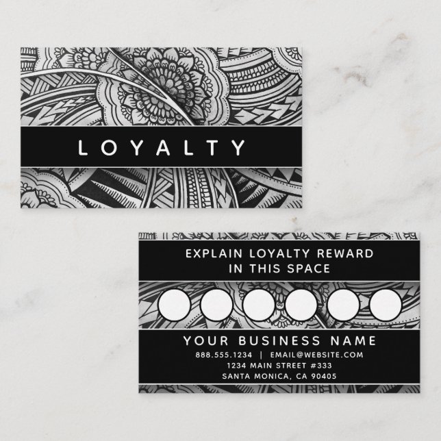 Simple Modern Elegant Professional Trendy Pattern  Appointment Card (Front/Back)