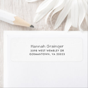 Simple Modern Elegant Return Address Label