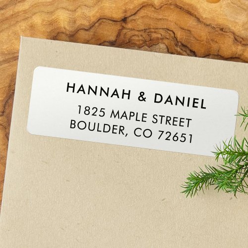 Simple Modern Elegant Return Address Label