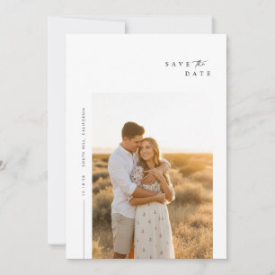 Simple Modern Elegant Save the Date Photo