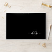 Simple Modern Elegant Script Monogram Name Initial HP Laptop Skin | Zazzle