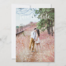 Simple modern elegant scripted custom photo