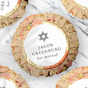 Simple Modern Elegant Star of David Bar Mitzvah Reese's Peanut Butter Cups