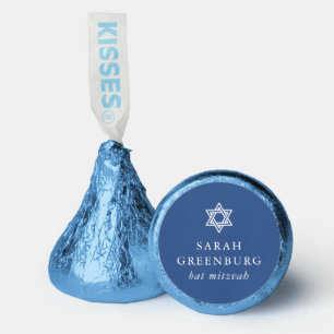 Simple Modern Elegant Star of David Bat Mitzvah Hershey®'s Kisses®