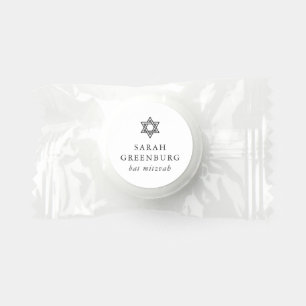 Simple Modern Elegant Star of David Bat Mitzvah Life Saver® Mints