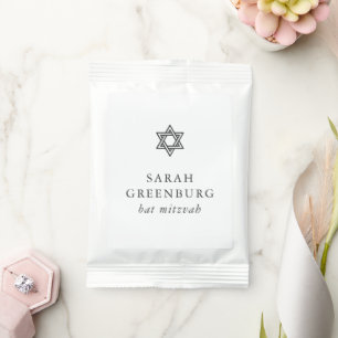 Simple Modern Elegant Star of David Bat Mitzvah Margarita Drink Mix