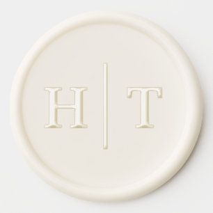 Simple Modern Elegant Typography Wedding Monogram Wax Seal Sticker