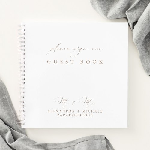 Simple Modern Elegant Wedding Guest Book