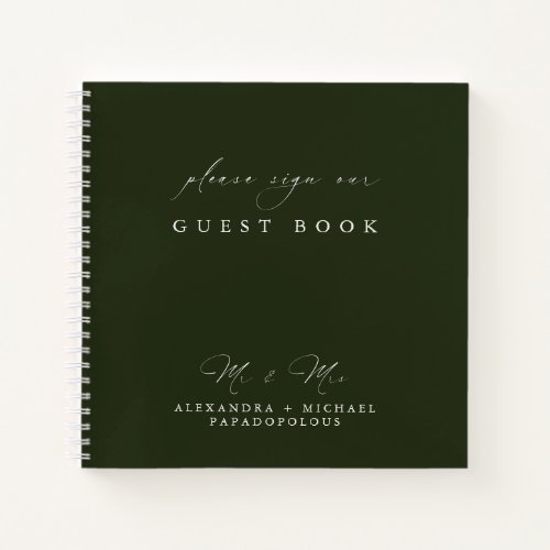 Simple Modern Elegant Wedding Guest Book