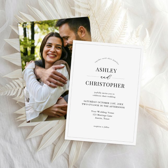 Simple Modern Elegant Wedding Invitation (Creator Uploaded)