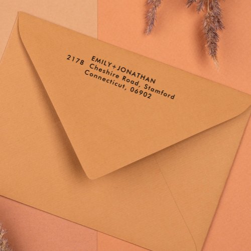 Simple Modern Elegant Wedding Return Address  Self_inking Stamp