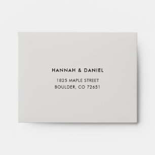 Simple Modern Elegant Wedding RSVP Envelope