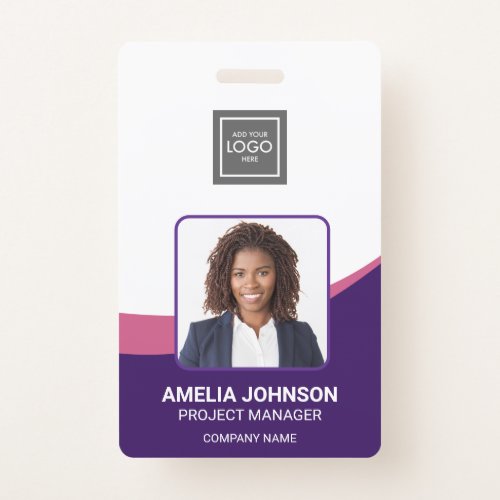 Simple Modern Employee Photo ID Badge