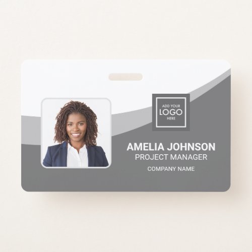 Simple Modern Employee Photo ID Badge