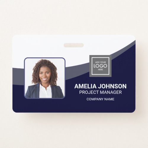 Simple Modern Employee Photo ID Badge