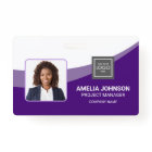 Simple Modern Employee Photo ID Badge