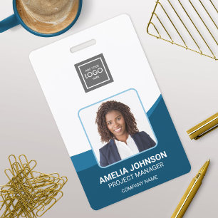 Simple Modern Employee Photo ID Badge