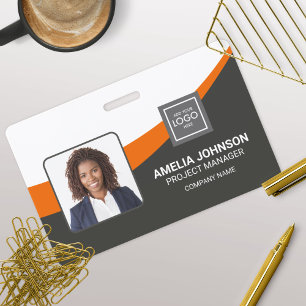 Simple Modern Employee Photo ID Badge