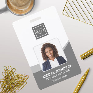 Simple Modern Employee Photo ID Badge