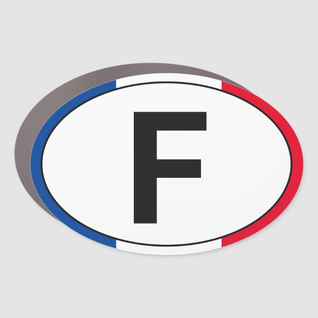   Simple Modern European Style Country France Flag Car Magnet (Front)