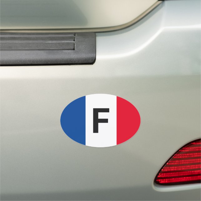   Simple Modern European Style Country France Flag Car Magnet (In Situ)