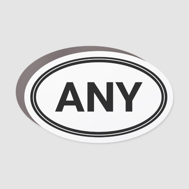   Simple Modern European Style Custom Country City Car Magnet (Front)