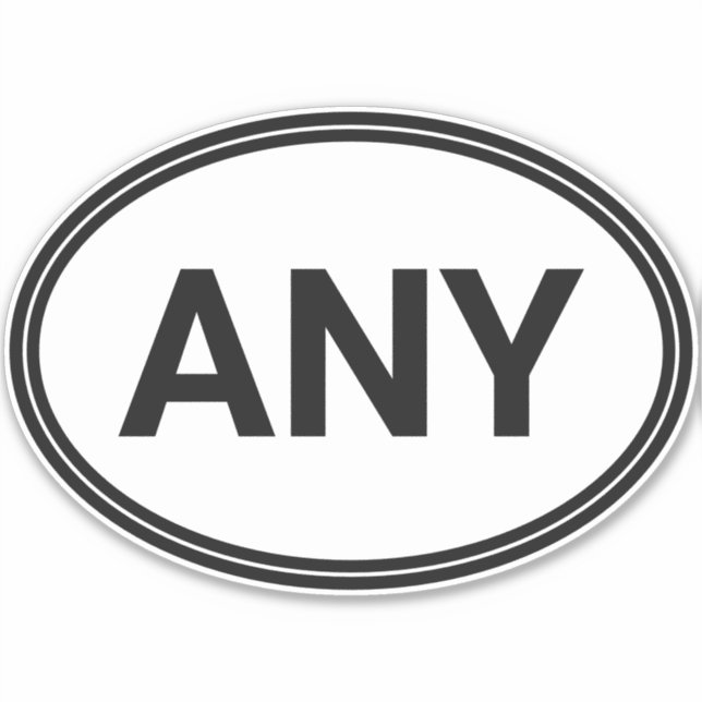   Simple Modern European Style Custom Country City Sticker (Front)