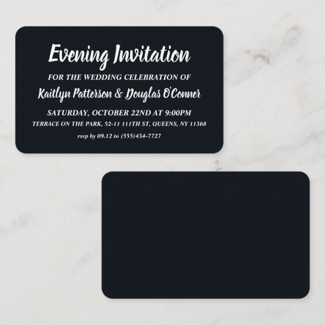 Simple & Modern, Evening Event Ticket Invitation (Front/Back)