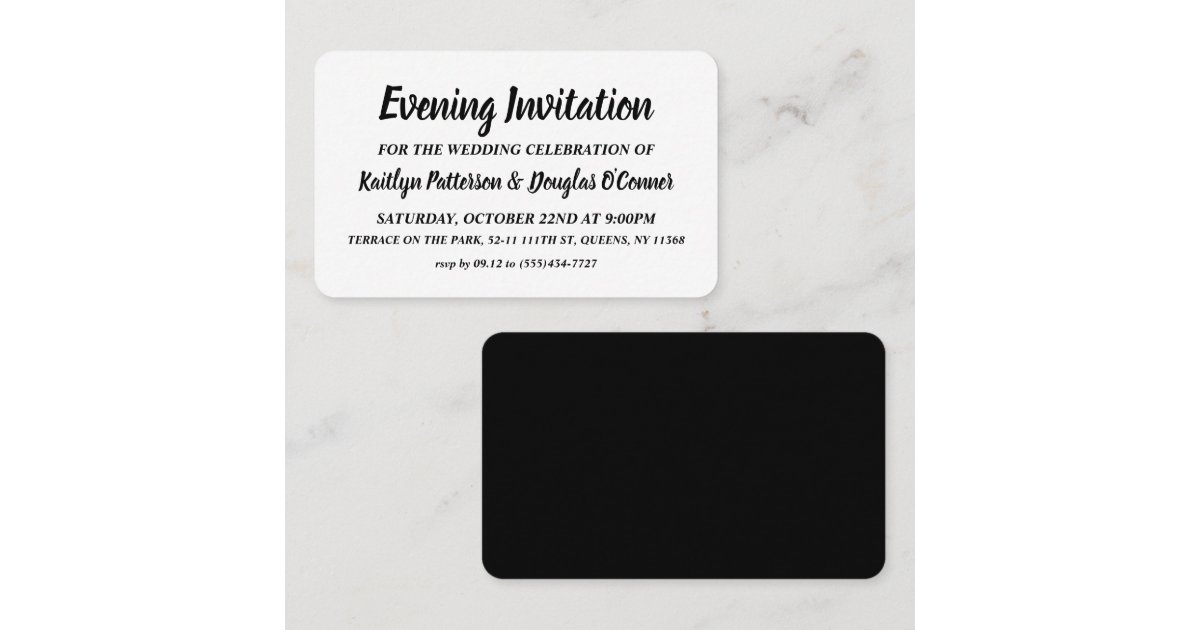 Simple & Modern, Evening Event Ticket Invitation | Zazzle