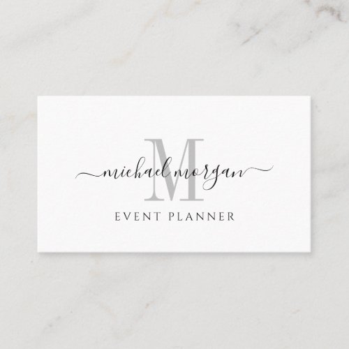 Simple Modern Event Planner Script Business  Card