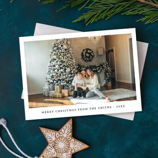 Simple Modern Family Christmas Photo Holiday Card (Creator Uploaded)