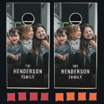 Simple Modern Family Name & Photo Cornhole Set<br><div class="desc">Add your family name and a photo to this modern family cornhole set. If you need any help customizing this,  please message me using the button below and I'll be happy to help.</div>