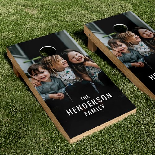 Simple Modern Family Name & Photo