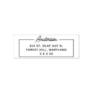 Simple Modern Family Return Address Self-inking Stamp
