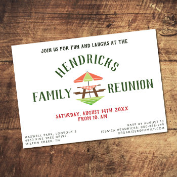 Simple  Modern Family Reunion Invitation by creativeclub at Zazzle