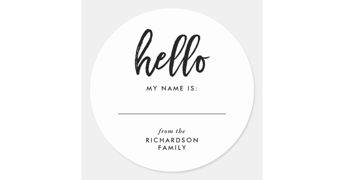 Simple Modern Family Reunion Name Tag | Zazzle.com
