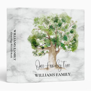 Simple Modern Family Tree Ancestry Genealogy Album 3 Ring Binder