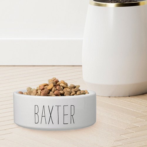 Simple Modern Farmhouse Style Lettering Pet Name Bowl