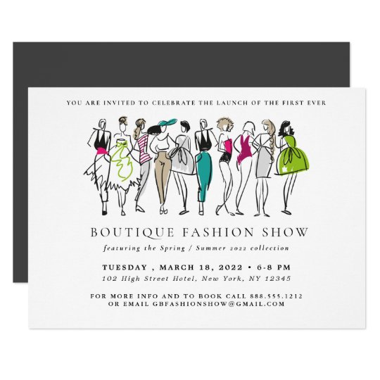 Simple Modern Fashion Show Invitation | Zazzle.com