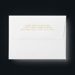 Simple Modern Faux Gold Name Address Envelope<br><div class="desc">Simple Modern Classic Faux Gold Name Address envelope</div>