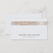 Simple Modern FAUX Sequins Beauty and Fashion Business Card (Front/Back)