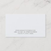 Simple Modern FAUX Sequins Beauty and Fashion Business Card (Back)