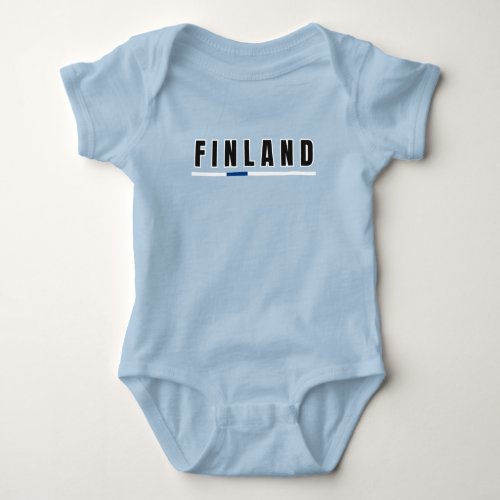 Simple Modern Finland Finnish Letter Flag Souvenir Baby Bodysuit