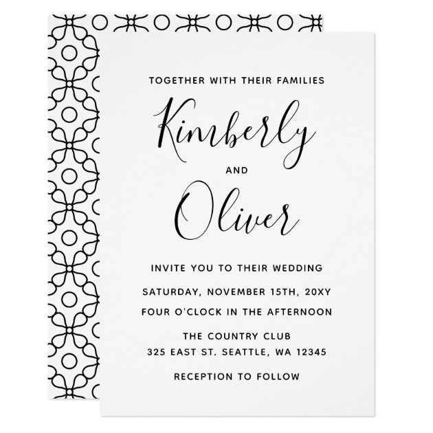 Simple Modern Fiorellino Wedding Invitation