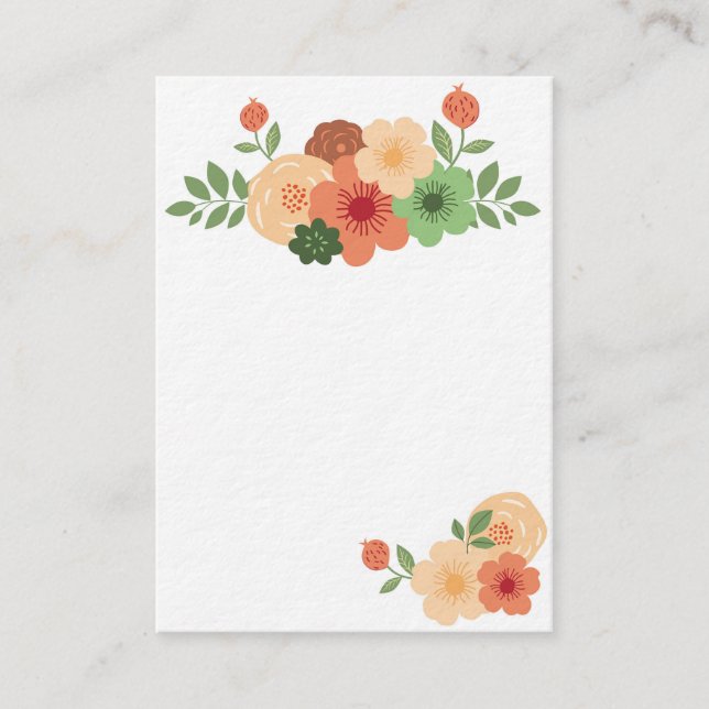 Simple Modern Floral Business Card (Front)