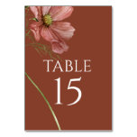Simple Modern Floral Terracotta Table Card