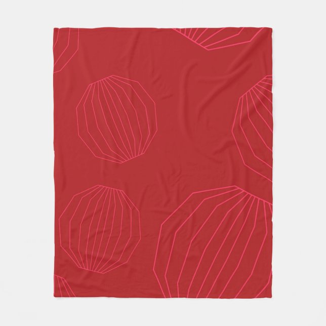 Simple, modern, flowing Christmas ornaments Fleece Blanket (Front)