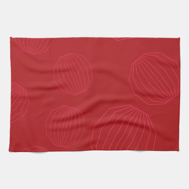Simple, modern, flowing Christmas ornaments Kitchen Towel (Horizontal)
