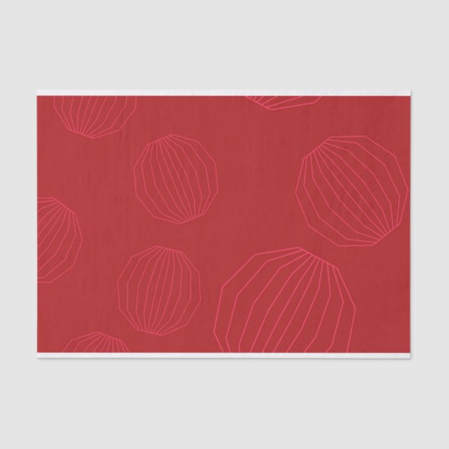 Simple, modern, flowing Christmas ornaments Tissue Paper (Front)